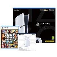 Playstation 5 Digital Edition &Ndash; 825Gb With Grand Theft Auto V & Disc Drive