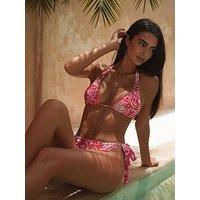 Moda Minx Amour Tie Side Full Brief Bikini Bottom - Pink Mykonos