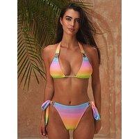 Moda Minx Club Tropicana 'Rainbow Paradise' Amour Tie Side Full Brief Bikini Bottom - Rainbow Paradise