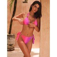 Moda Minx Club Tropicana 'Strawberry Daiquiri' Amour Tie Side Full Brief Bikini Bottom - Strawberry Daiquiri