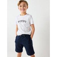 Tommy Hilfiger Boys Monotype Graphic Short Sleeve T-Shirt And Short Set - White