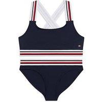 Tommy Hilfiger Girls Bralette 2 Piece Swim Set - Navy