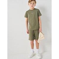 Tommy Hilfiger Boys Essential Short Sleeve T-Shirt And Short Set - Khaki