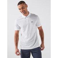 Boss Mens Golf Chip Pattern Polo - White