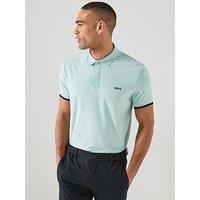 Boss Mens Golf Chip Hexagonal Polo - Blue