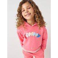 Tommy Hilfiger Girls Puff Print Hoodie - Pink