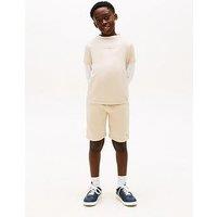 Tommy Hilfiger Boys Essential Short Sleeve T-Shirt And Shorts Set - Beige