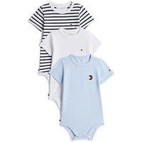 Tommy Hilfiger Baby Boys Flag Smile 3 Pack Body Giftbox - Blue