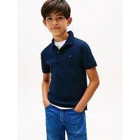 Tommy Hilfiger Boys Interlock Short Sleeve Polo Shirt - Navy