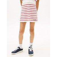 Tommy Hilfiger Girls Sweater Rib Skirt - Red/White