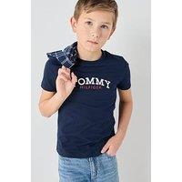 Tommy Hilfiger Boys Monogram Graphic Short Sleeve T-Shirt - Navy