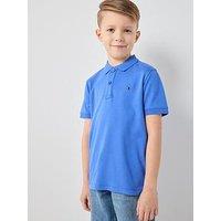 Tommy Hilfiger Boys Interlock Short Sleeve Polo Shirt - Blue