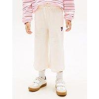 Tommy Hilfiger Younger Girls Smiley Culotte Sweatpants - Cream