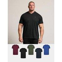 Badrhino 5 Pack V Neck T-Shirt - Black