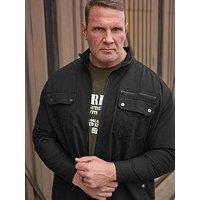 Badrhino Zip Thru Utility Jacket - Black
