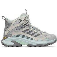 Merrell Womens Moab Speed 2 Mid Goretex Hiking Boots - Grey/Blue