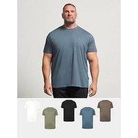 Badrhino 5 Pack Longline T-Shirt - Blue
