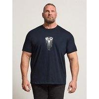 Badrhino Superman Back And Front T-Shirt - Blue