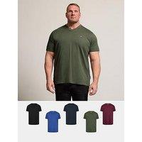Badrhino 5 Pack Longline V Neck T-Shirt - Multi