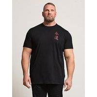Badrhino Flaming Oni Longline T-Shirt - Black
