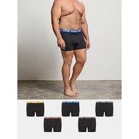 Badrhino 5 Pack Boxer Shorts - Black