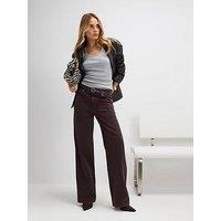 River Island Wispa Relaxed Straight Jeans - Brown