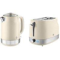 Swan Retro Revive 2 Slice Toaster & Kettle Bundle - Cream