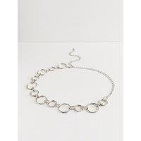New Look Multi Ring Chain Belt - Silver