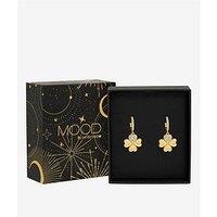 Mood Gold Plated Clover Earrings Gift Boxed