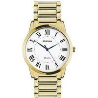 Sekonda Sekonda Mens Beaumont Gold Alloy Bracelet With White Dial Analogue Watch