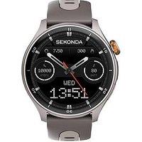 Sekonda Sekonda Mens Active Pro Grey Silicone Bracelet With Amoled Dial Smartwatch