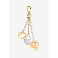 Mood Two Tone Plated Heart Bag Charm