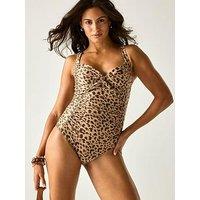 Regatta Womens Sakari Tummy Control Swimsuit - Brown