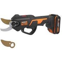 Worx 20V Powershare 27Mm Cordless Pruning Shears With X1 2.0Ah Battery & Charger