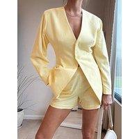 Style Cheat Balloon Sleeve Blazer - Yellow