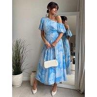 Style Cheat Assymetric Cutout Dress - Blue