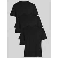 Guess Jeans Short Sleeve 3 Pack T-Shirt - Black