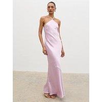 Pretty Lavish Yvette Halter Neck Maxi Dress - Lilac
