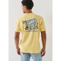 Guess Jeans Short Sleeve Coast Hotel T-Shirt - Yellow