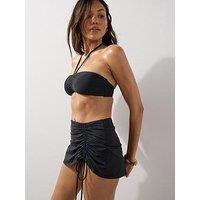 The Very Collection Ruched Swim Skirt Brief - Black