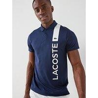 Lacoste Script Short Sleeve Polo Shirt - Navy