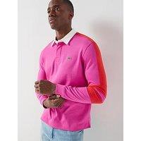 Lacoste Long Sleeve Rugby Top - Pink