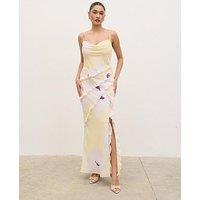 Pretty Lavish Constance Ruffle Maxi Dress - Watercolour Poppy