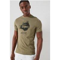 Lacoste Short Sleeve Graphic Print T-Shirt - Dark Green