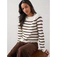 The Very Collection Crew Neck Stripe Jumper - Multi