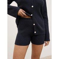 Pretty Lavish Gracie Fine Tape Knit Shorts - Navy