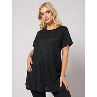 Yours Curve Soft Touch Rib Swing Top - Black