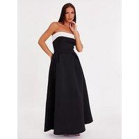 Quiz Black Strapless A-Line Maxi Dress