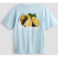 Jack & Jones Junior Boys Marina Back Print Short Sleeve T-Shirt - Light Blue