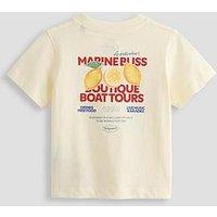 Jack & Jones Mini Younger Boys Riviera Vintage Poster Short Sleeve T-Shirt - Cream